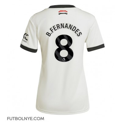 Camiseta Manchester United Bruno Fernandes #8 Tercera Equipación para mujer 2024-25 manga corta Camiseta Manchester United Bruno Fernandes #8 Tercera Equipación para mujer 2024-25 manga corta